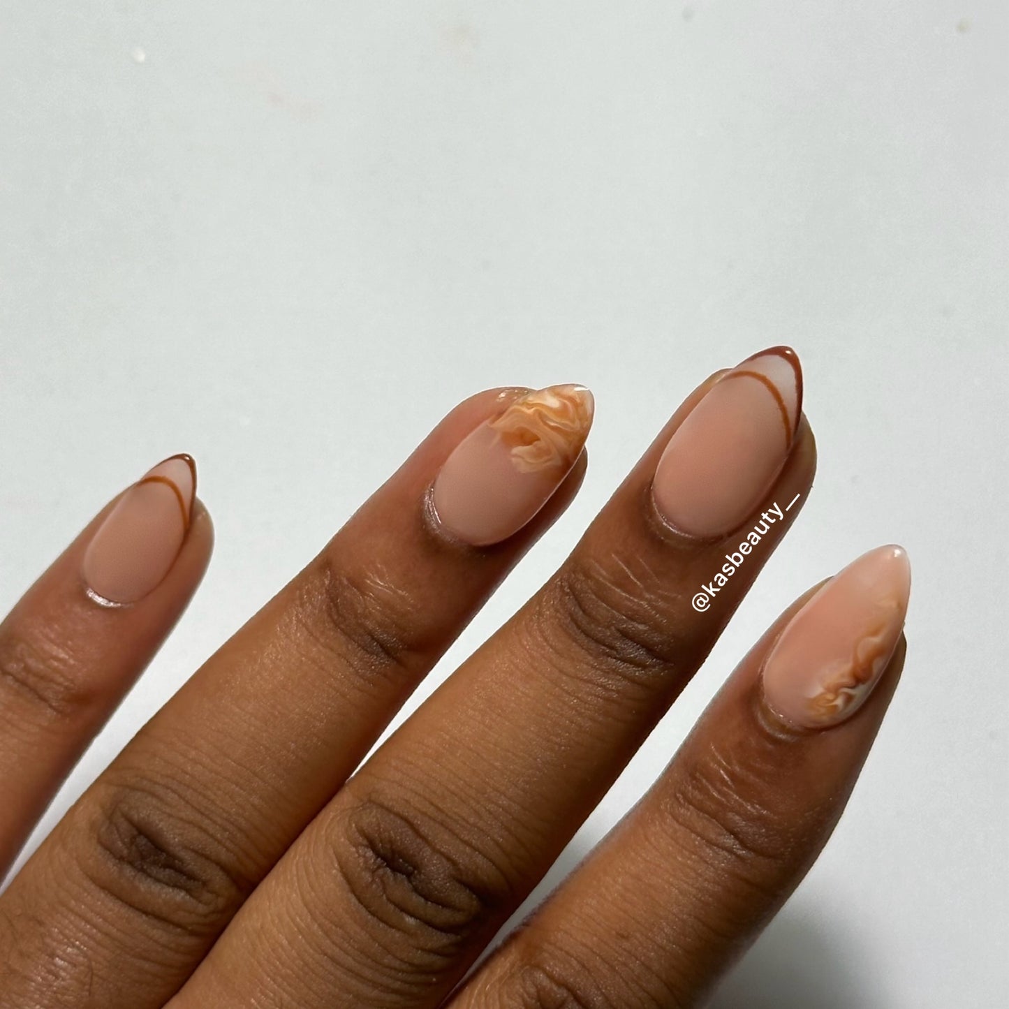 Latte Press On Nails