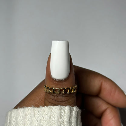 White Press On Nails