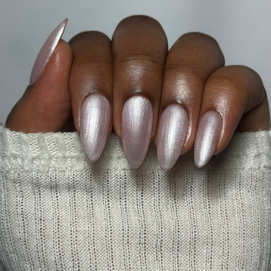 Pearl Pink Press On Nails