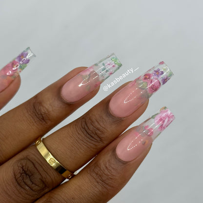 Flora Press On Nails